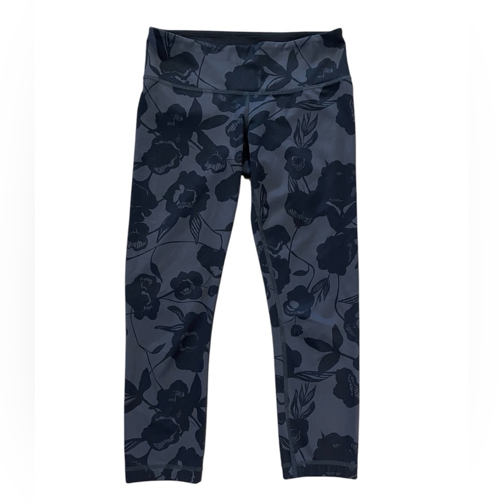 Lululemon Wunder Under Crop II Full-On Luxtreme Black Floral - Size 4